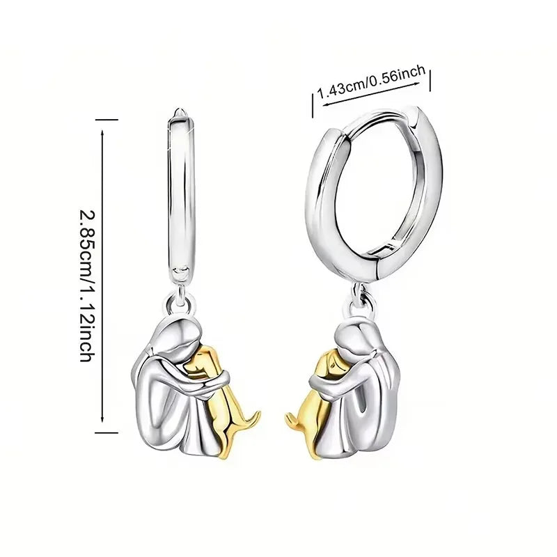 Ravora Paris™ | Boucles Icône Chien (Fermoir Rond)