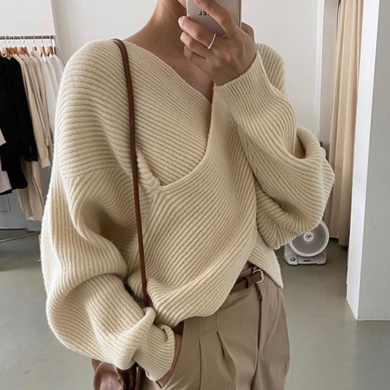 Ravora Paris™ | Pull en tricot croisé chic