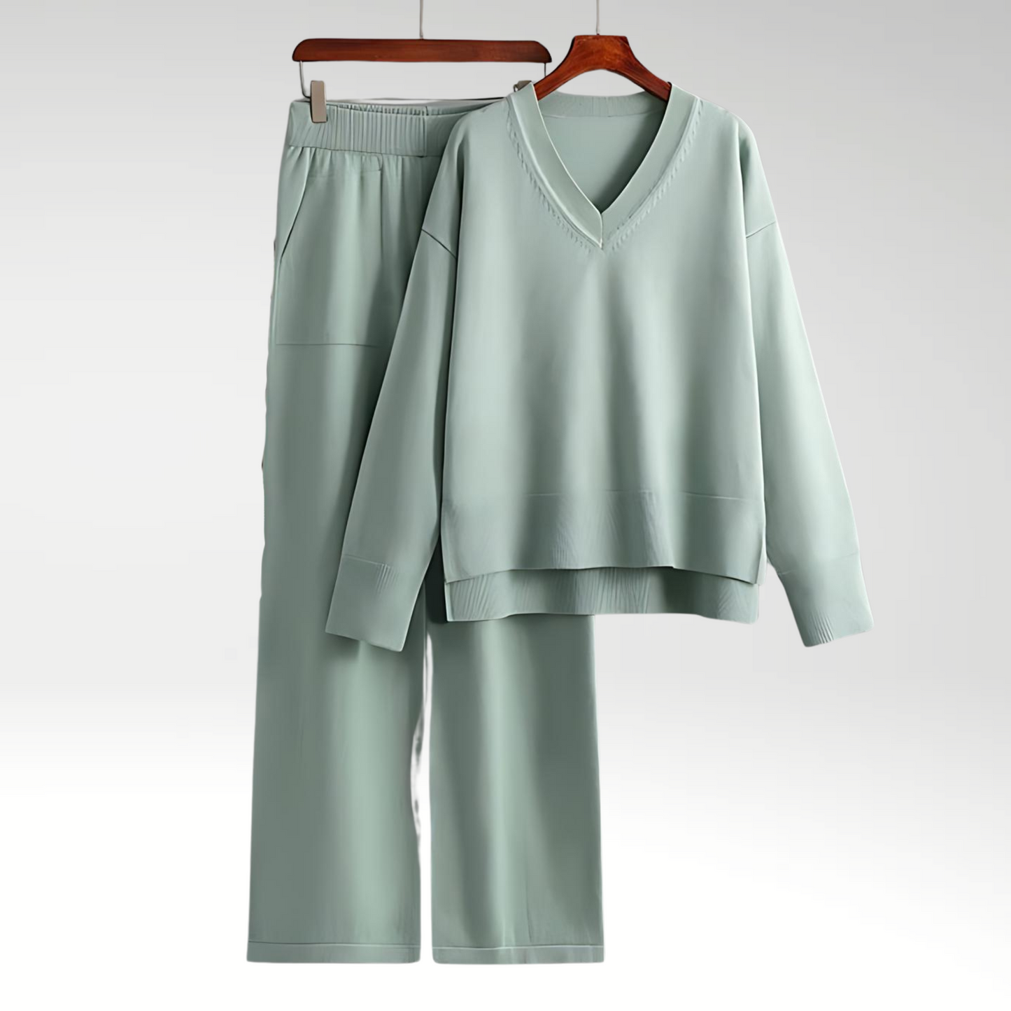Ravora Paris™ | Ensemble deux pièces luxueux à col en V