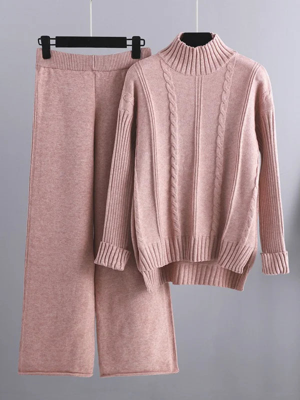 Ravora Paris™ | Ensemble deux pièces Lounge en tricot torsadé