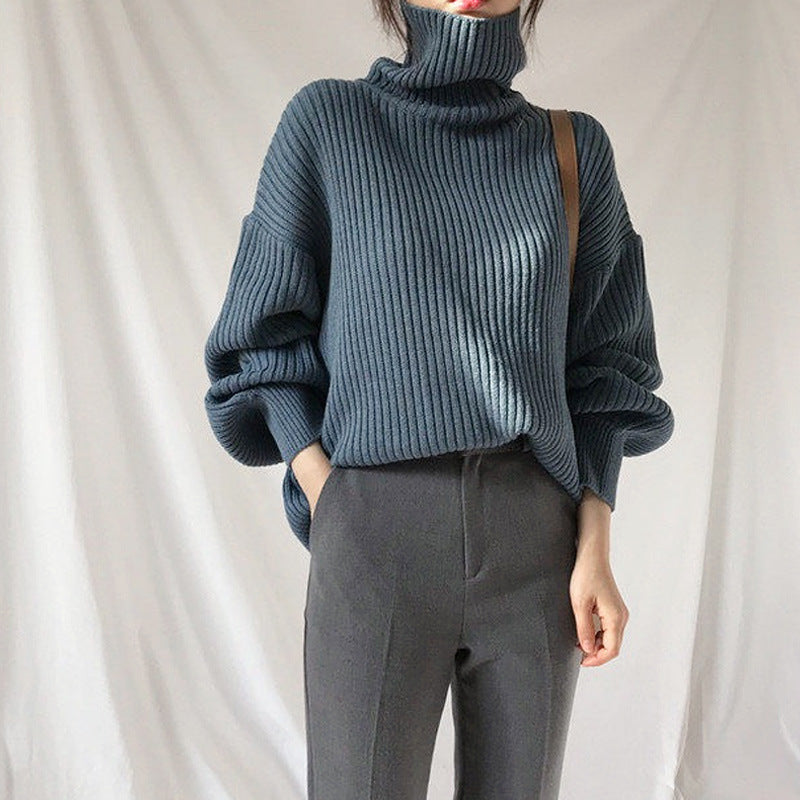 Ravora Paris™ | Luxe Pull à col roulé et à manches ballon