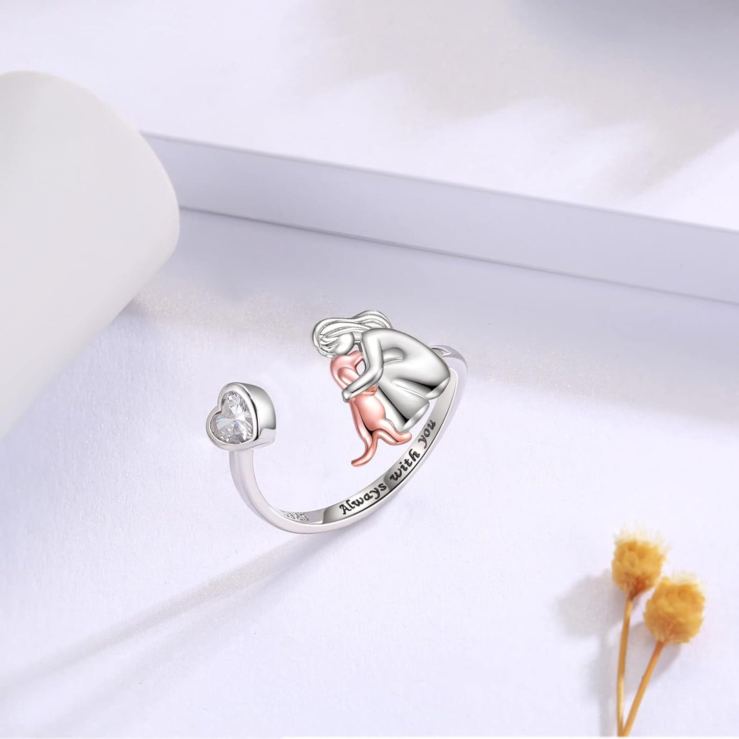Ravora Paris™ | Bague Icône Chien (Rose)
