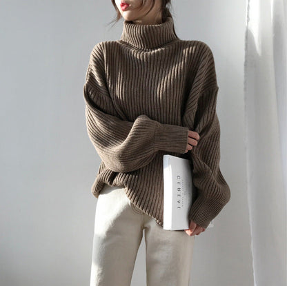 Ravora Paris™ | Luxe Pull à col roulé et à manches ballon