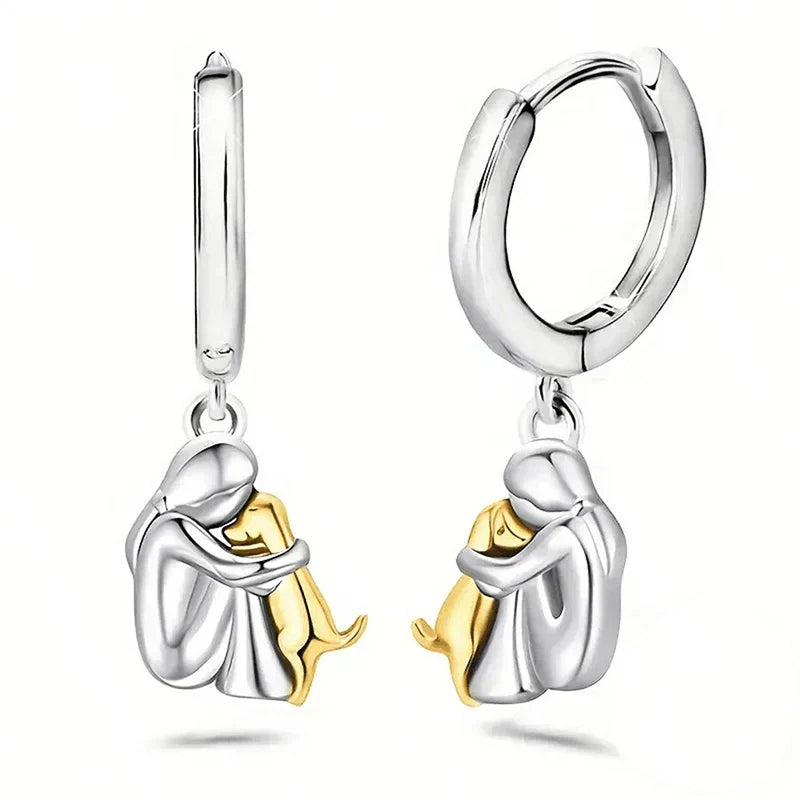 Ravora Paris™ | Boucles Icône Chien (Fermoir Rond)