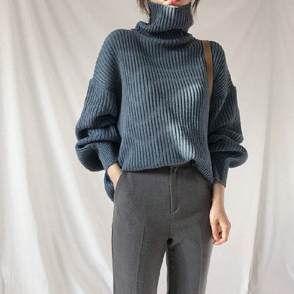 Ravora Paris™ | Luxe Pull à col roulé et à manches ballon
