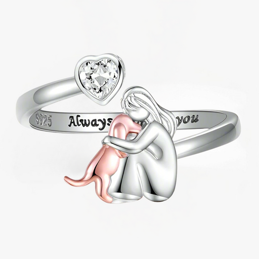 Ravora Paris™ | Bague Icône Chien (Rose)