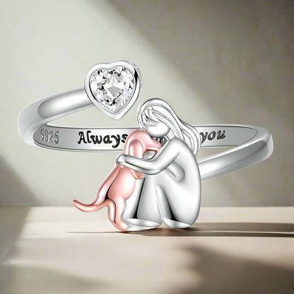 Ravora Paris™ | Bague Icône Chien (Rose)